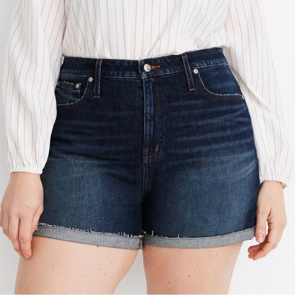 Madewell Dark Wash Denim Shorts - 100% cotton - size 28